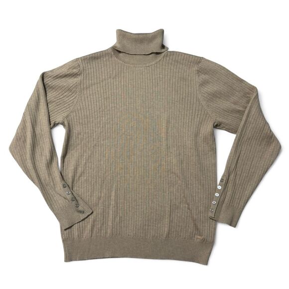 Calvin Klein Sweaters - Calvin Klein long sleeve turtleneck in a soft cream color Size XL